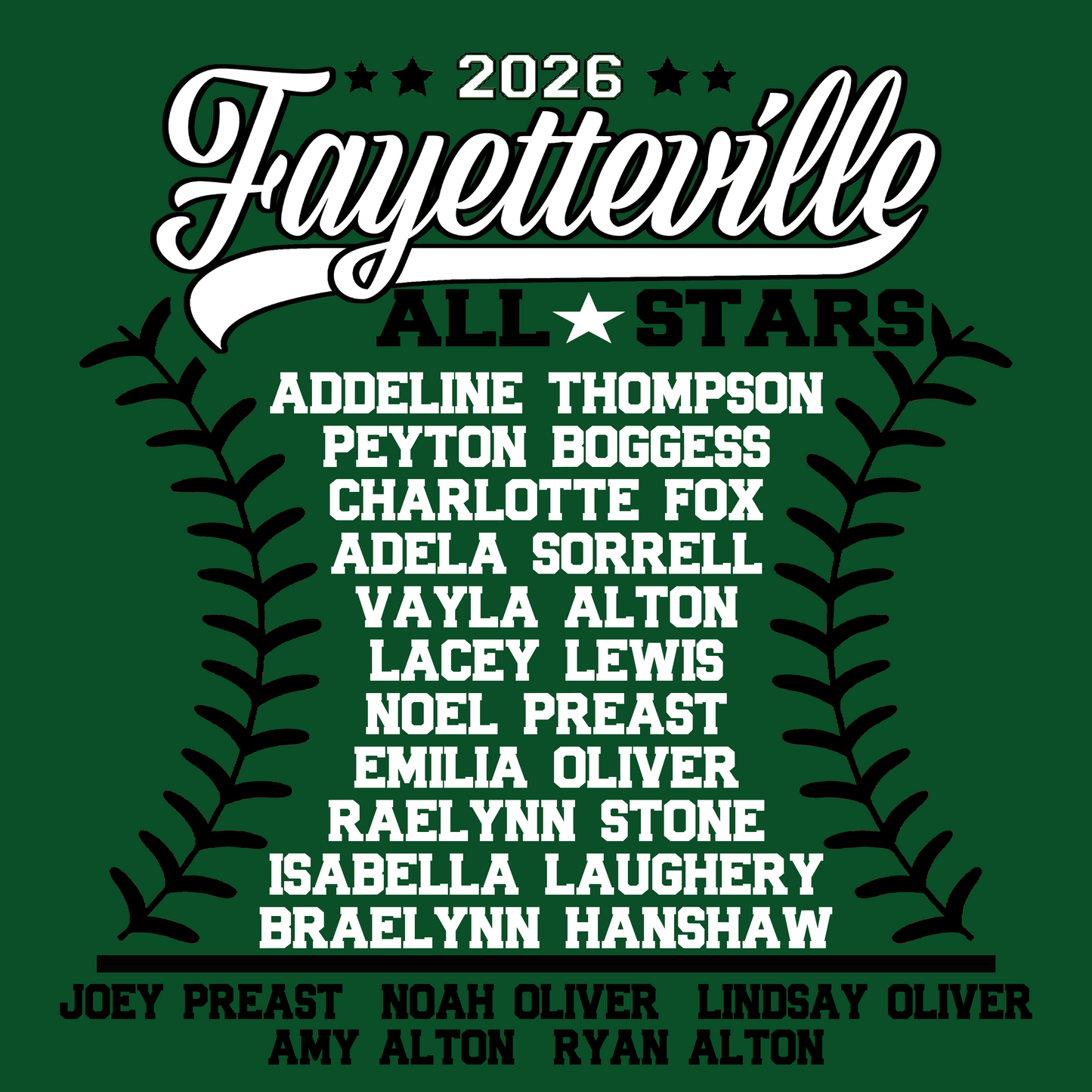 FAYETTEVILLE COACH PITCH ALL STARS