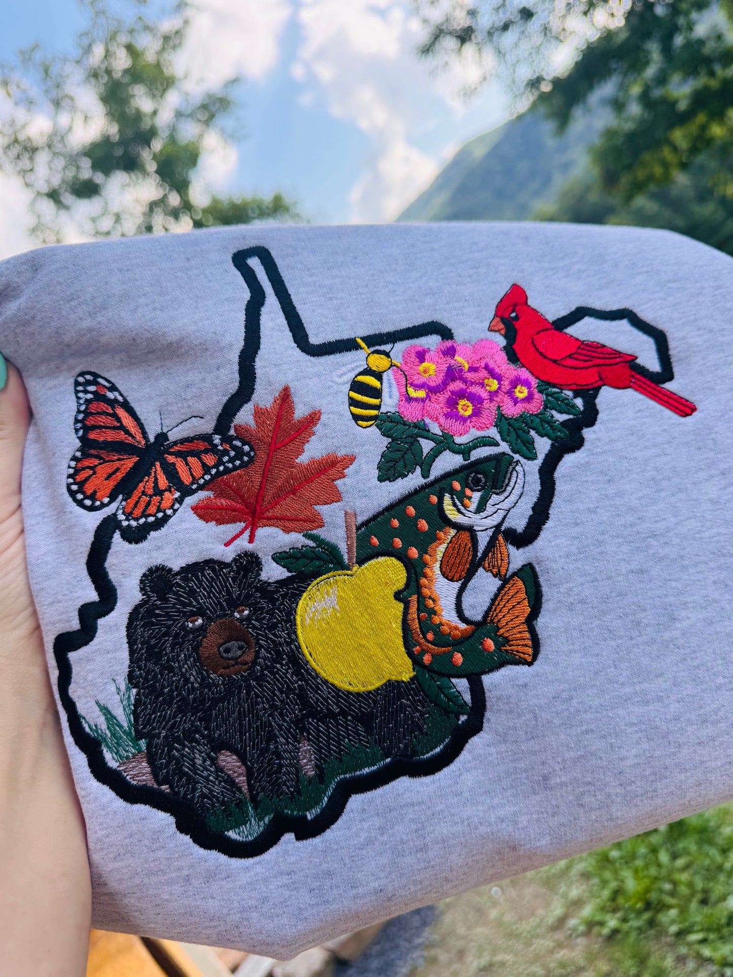 All About WV Embroidered Crew