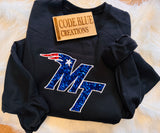 Flying MT Sequin Appliqué Embroidered Crew