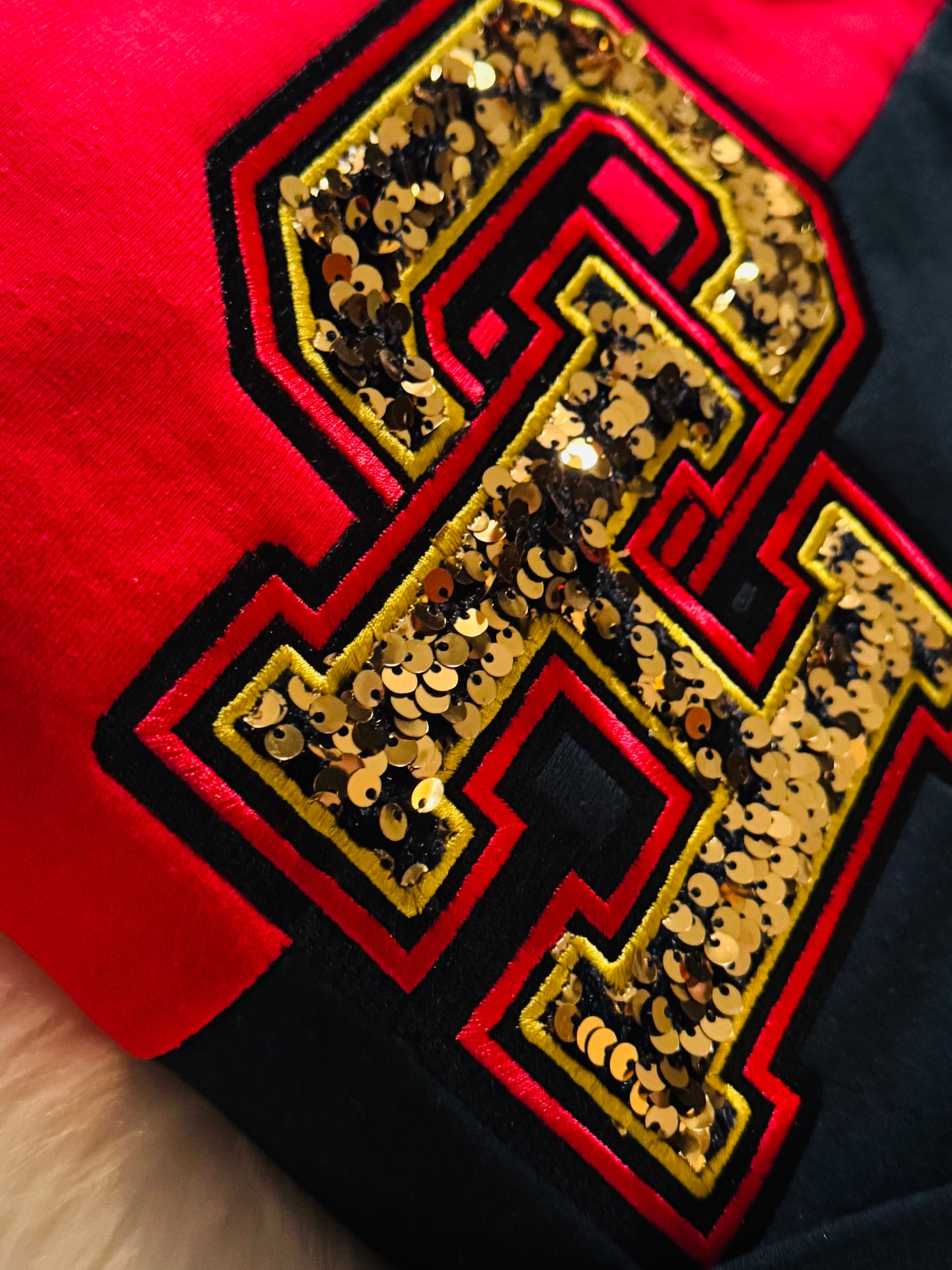 Gold Standard Sequin OH Split Crew