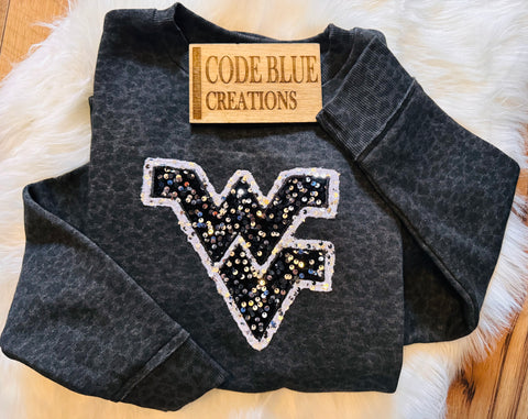 Coal In These Mountains- Double Sequins- LEOPARD