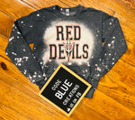 Red Devils Bleached Crewneck