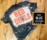 Red Devils with Pitchfork Bleached T